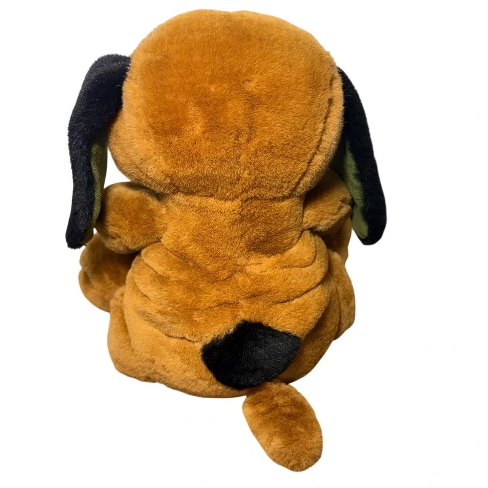Vintage 1984 Animal‎ Toy Imports Basset Hound Plush Sad Sam Dog Brown White 12in